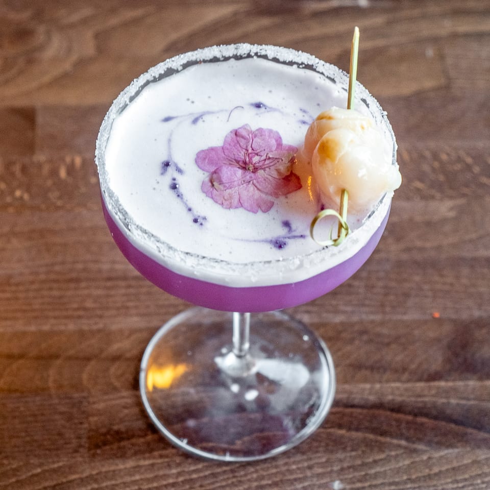 Lychee Blossom cocktail served at Coo Thai
