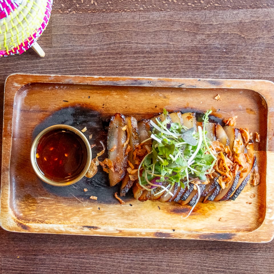 Crispy pork jowl